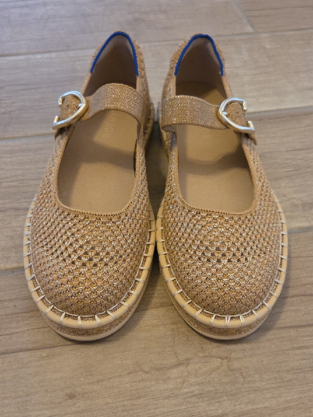 Brand New Rothy's Gold Mary Jane Espadrille